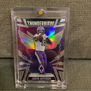 Custom 3D Floater - Justin Jefferson Phoenix Thunderbirds card